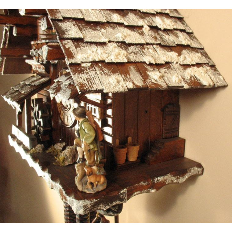 Rombach & Haas (Romba) WINTER Model 8318W, 8-Day Black Forest Cuckoo Clock, Snow Covered Chalet