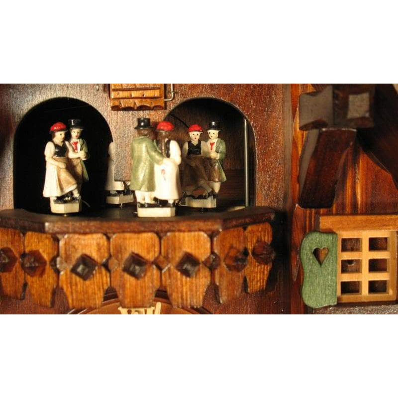 Rombach & Haas (Romba) WOODCHOPPER Model 8362, 8-Day Black Forest Cuckoo Clock, Chalet Style with Music Box and Dancers