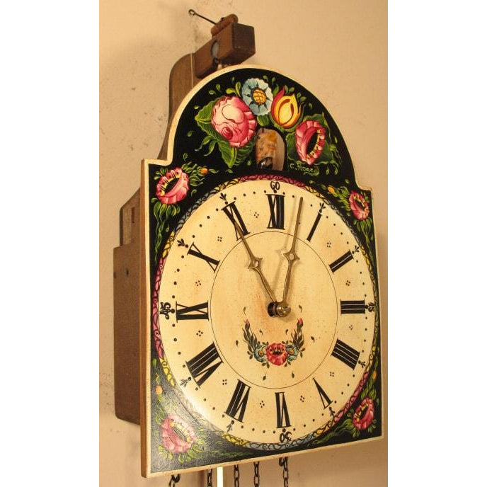 Rombach & Haas Shield Black Forest Clock Model 3402, 8-Day, Hand-painted by Connie Haas
