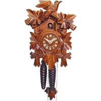 Cuckoo Clock - Sternreiter Bird And Leaf Black Forest Mechanical Cuckoo Clock #1200, Linden Wood