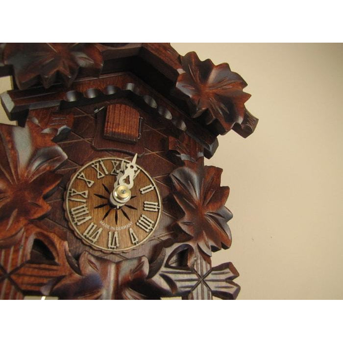 Sternreiter Bird and Leaf Black Forest Mechanical Cuckoo Clock #1200S