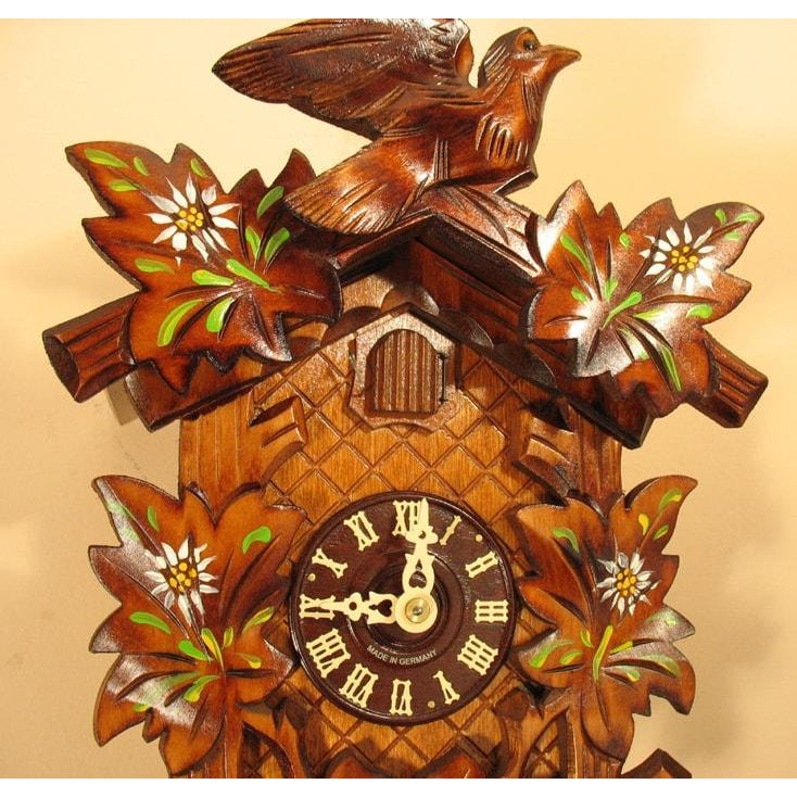 Sternreiter Bird and Leaf Black Forest Mechanical Cuckoo Clock #8200P
