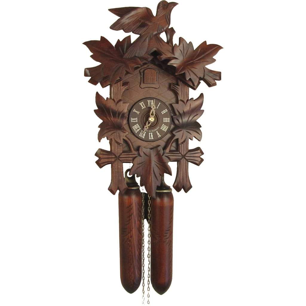 Cuckoo Clock - Sternreiter Bird And Leaf Black Forest Mechanical Cuckoo Clock #8202S