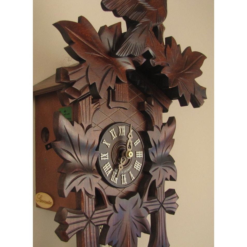 Sternreiter Bird and Leaf Black Forest Mechanical Cuckoo Clock #8202S