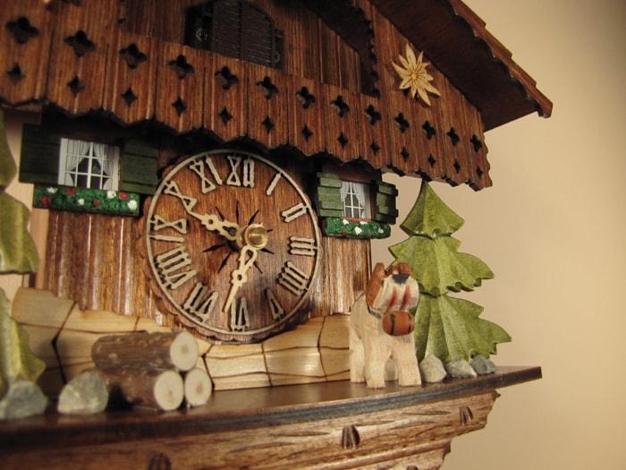 Cuckoo Clock - Sternreiter Edelweiss Chalet Black Forest Quartz Cuckoo Clock #1316QM