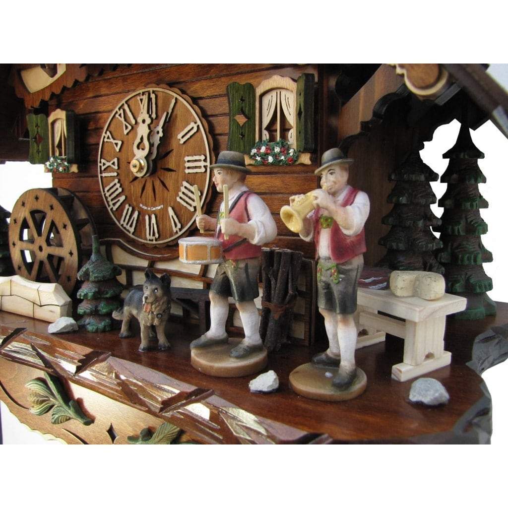 Cuckoo Clock - Sternreiter Trumpet And Drums Black Forest Mechanical Cuckoo Clock #8306
