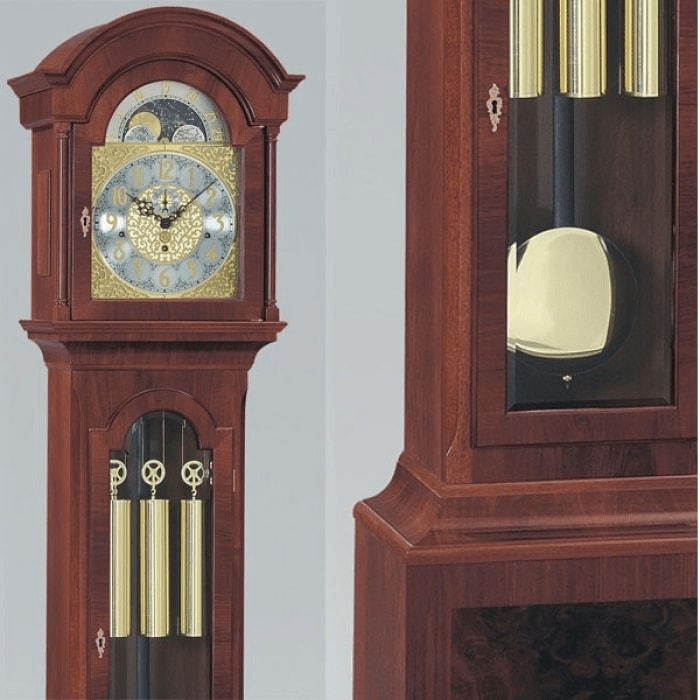 Floor Clock / Grandfather Clock - Kieninger 0105-31-01 Snowden Floor Clock, Westminster Chimes, 8-Day, Mahogany
