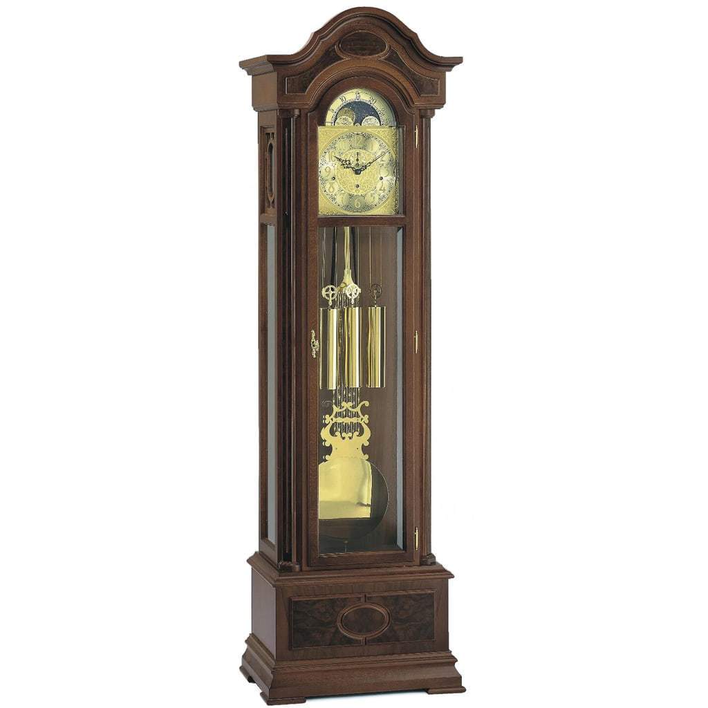 Floor Clock / Grandfather Clock - Kieninger 0107-23-01 Grandfather Clock, Triple Chimes, 12-Rod Gong, Walnut