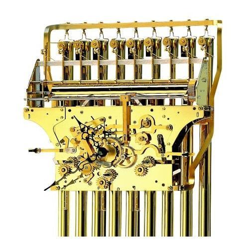 Floor Clock / Grandfather Clock - Kieninger 0107-23-02 Grandfather Clock, Triple Chimes, 9 Tubular Bells, Walnut