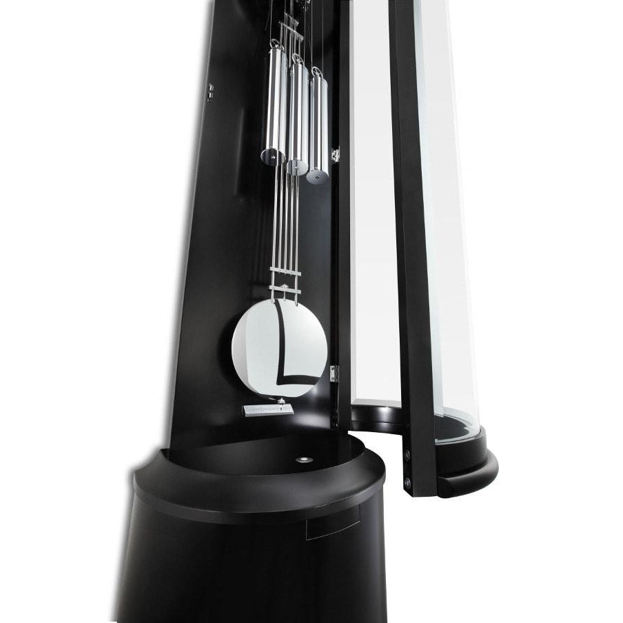Kieninger Hoffburg 0111 Curved Glass Floor Clock in Black Piano, Limited Edition