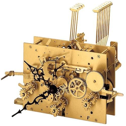 Floor Clock / Grandfather Clock - Kieninger 0129-41-01 Floor Clock, Traditional, Oval Glass, Sculpted Dial And Pendulum, Triple Chime, Natural Cherry