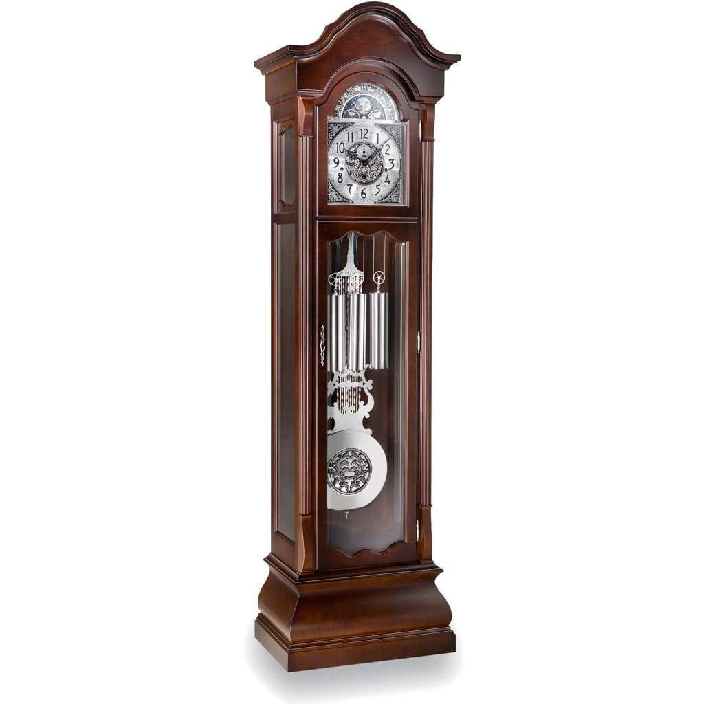 Floor Clock / Grandfather Clock - Kieninger 0141-22-01 Gothica Grandfather Clock, Triple Chimes, Walnut & Chrome
