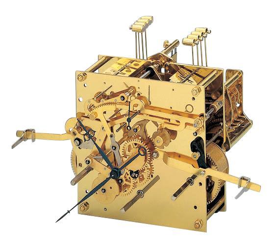 Floor Clock / Grandfather Clock - Kieninger 0142-92-02 Josephine Floor Regulator Clock, Westminster Chimes, Black & Pearl