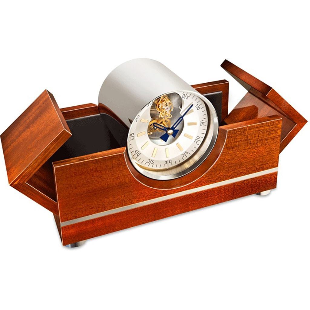 Floor Clock / Grandfather Clock - Kieninger 0192-31-01 Floor Clock, Mahogany, Month Runner, Masterpiece In Design, Limited Edition Of 50 Pieces