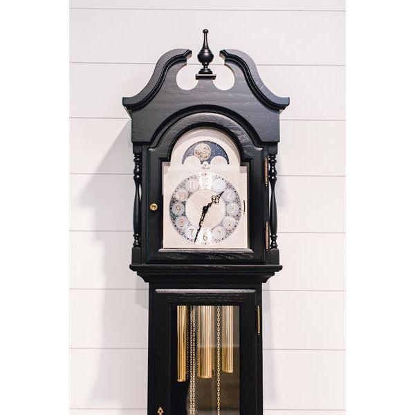 Hermle ALEXANDRIA Grandmother Clock 010890740451, Distressed Black Finish