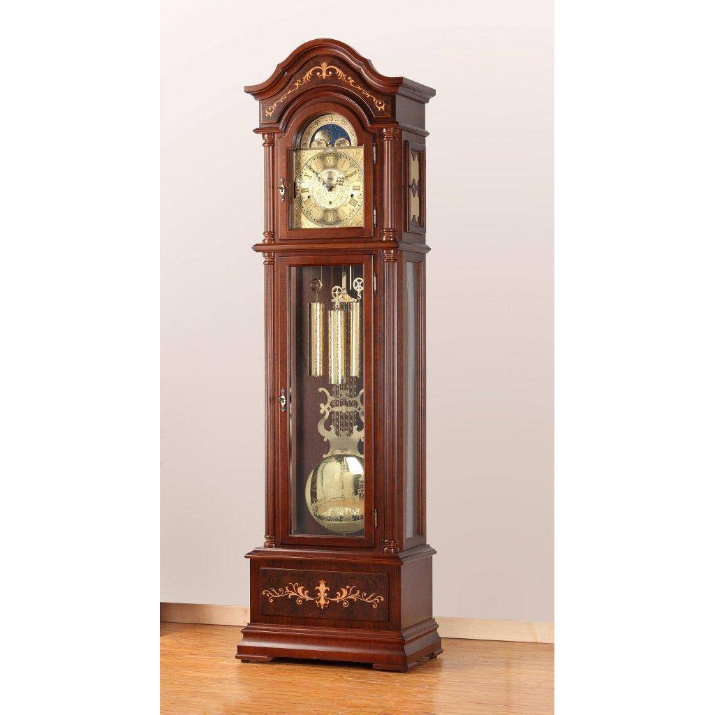 Hermle BERLIN Grandfather Clock with Tubular Chimes 01210031171, Walnut
