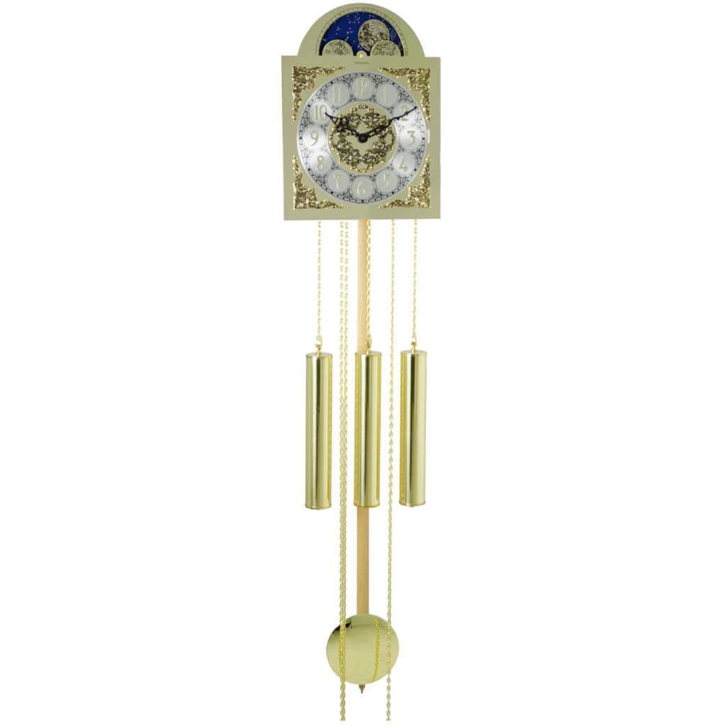 Kit - Hermle 451 Chain Operated Movement/clockworks DYI Kit, Moon Dial, Wooden Stick Pendulum With Bob, Model ZEMP00248A