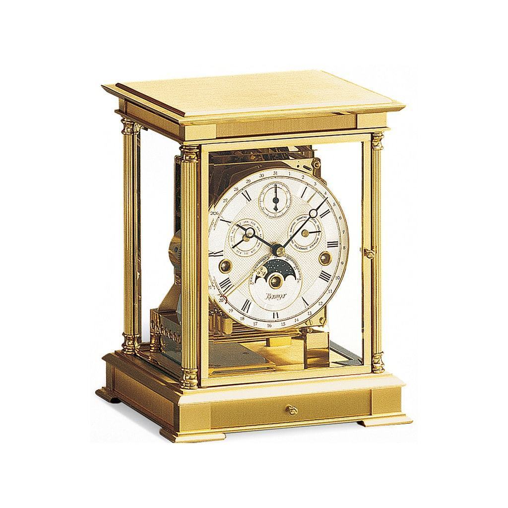 Mantel / Mantle / Table Clock - Kieninger 1240-06-05 WELLINGTON Mantel Clock With Triple Chimes, Calendar And Moonphase