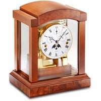 Mantel / Mantle / Table Clock - Kieninger 1242-41-02 Mantel Clock With Triple Chimes On An 8-Rod Gong And Multifunctional Dial In Cherry