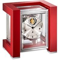 Mantel / Mantle / Table Clock - Kieninger 1266-77-04 50 Limited Edition TETRIKA DESIGN-CUBE With Triple Chimes And Tourbillon In Satin Red And Chrome