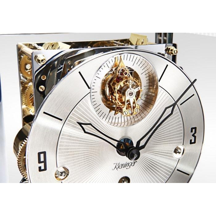 Kieninger 1266-77-04 Tourbillon Tetrika Design Cube, Satin Red and Chrome, Ltd 50