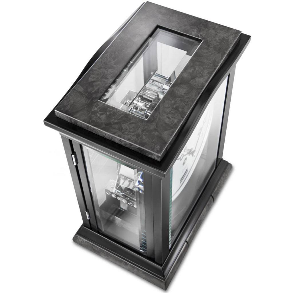 Mantel / Mantle / Table Clock - Kieninger Aurora 1293-96-01 Mantel Clock, Black Finish With Grey Veneer