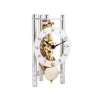 Modern Design Mantel Clocks - Hermle LAKIN Mechanical Mantel Clock 23024X40721, Silver / Brass Pendulum