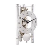 Hermle LAKIN Mechanical Mantel Clock 23025X40721, Silver / Silver Pendulum