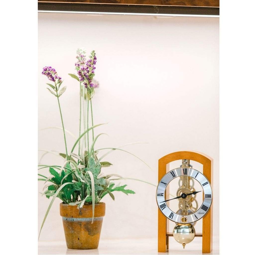 Modern Design Mantel Clocks - Hermle PATTERSON Mechanical Table Clock #23015160721, Сherrywood