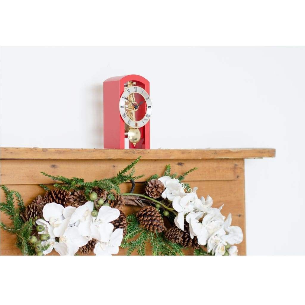 Modern Design Mantel Clocks - Hermle PATTERSON Mechanical Table Clock #23015360721, Red