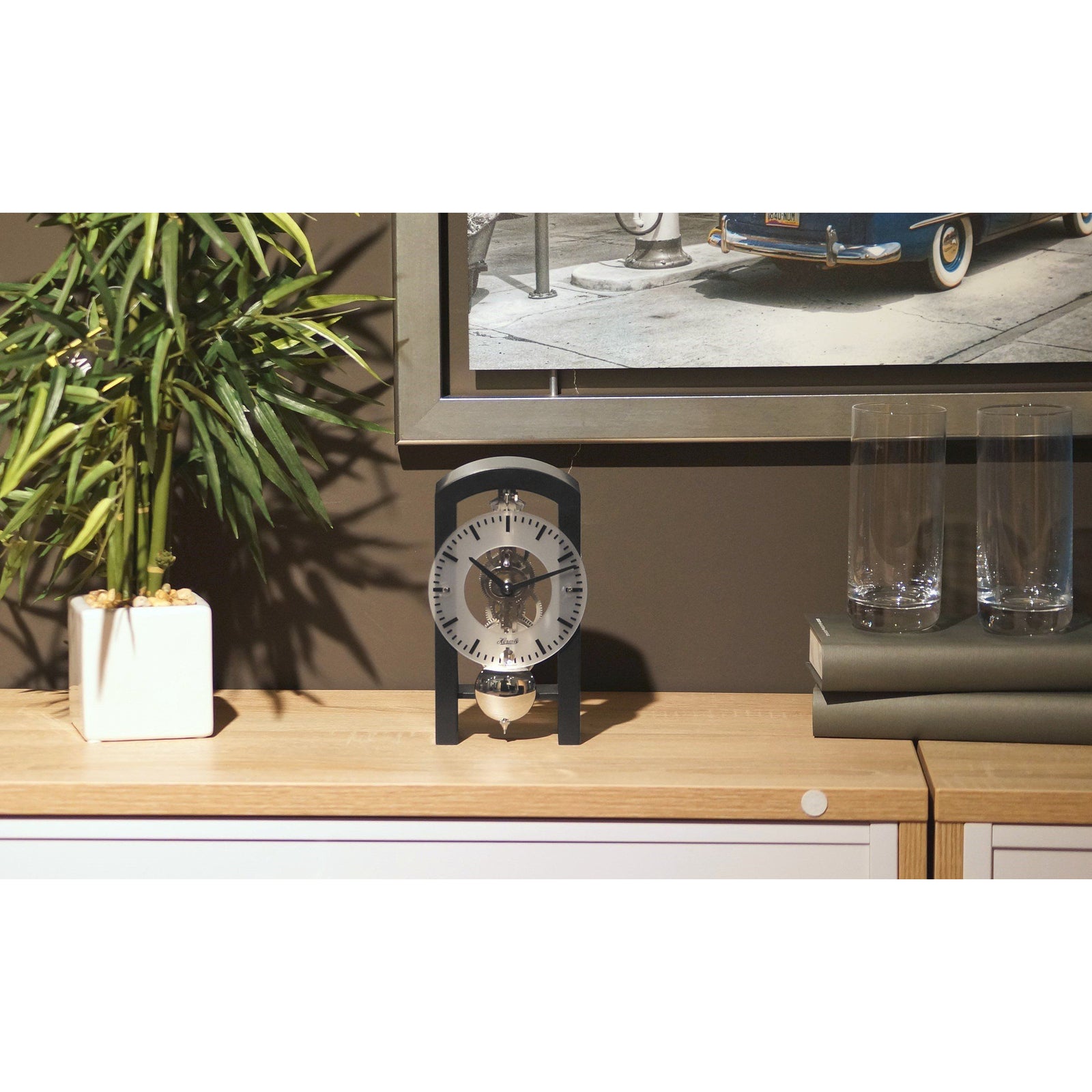 Hermle PATTERSON Mechanical Table Clock #23015740721, Black