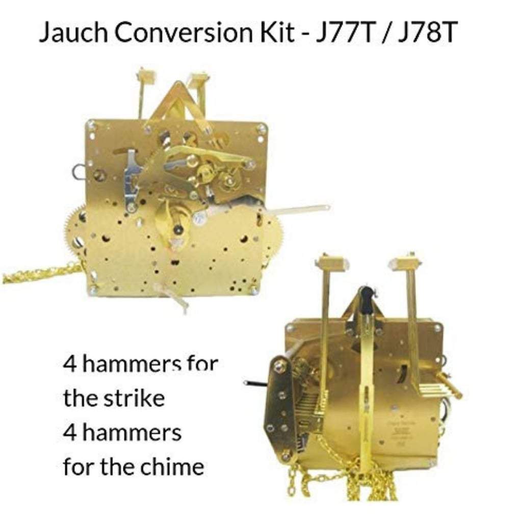 Movement - J-77T Jauch Conversion Movement Mechanism Kit For Jauch Grandfather - Unit Conversion To Hermle 1151-050.94cm Triple Chime