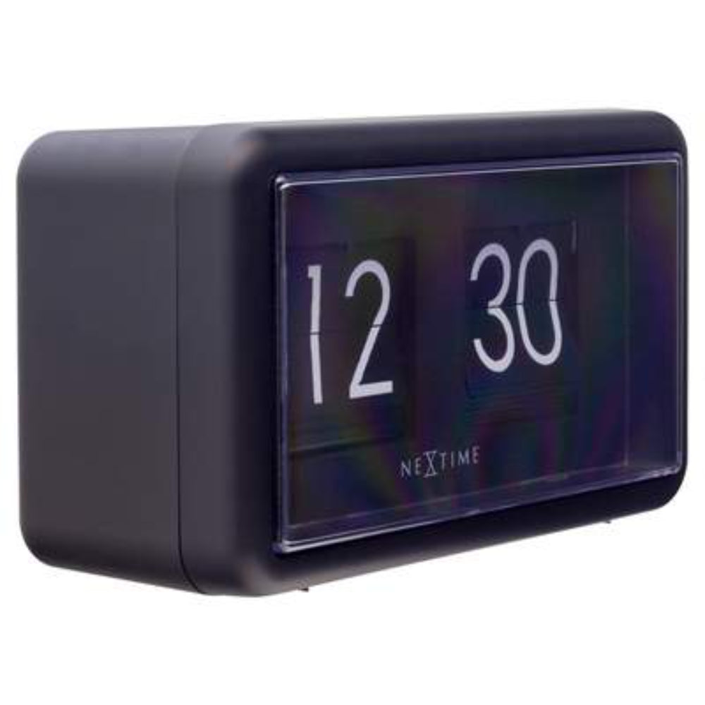 NeXtime Quartz Flip Mantel or Wall Clock, Black, 5228ZW
