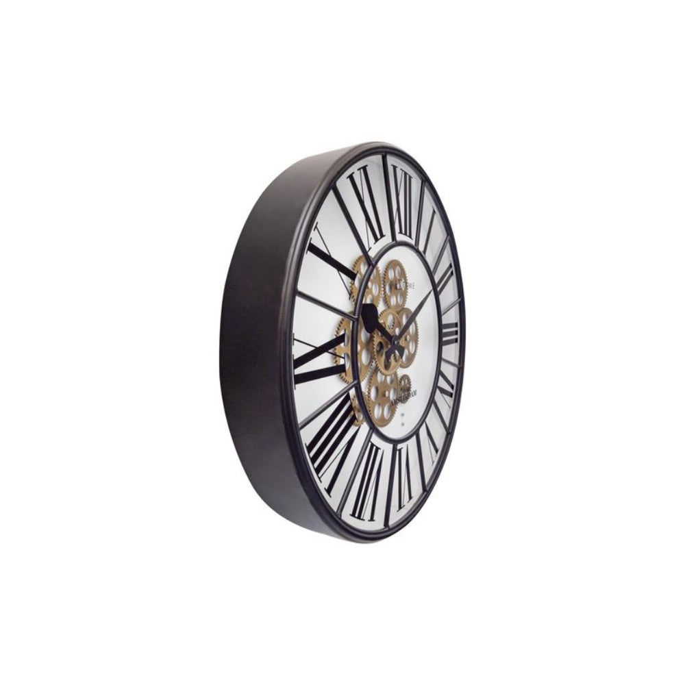 NeXtime WILLIAM Wall Clock, Glass and Metal, Decorative Gears, 3283WI