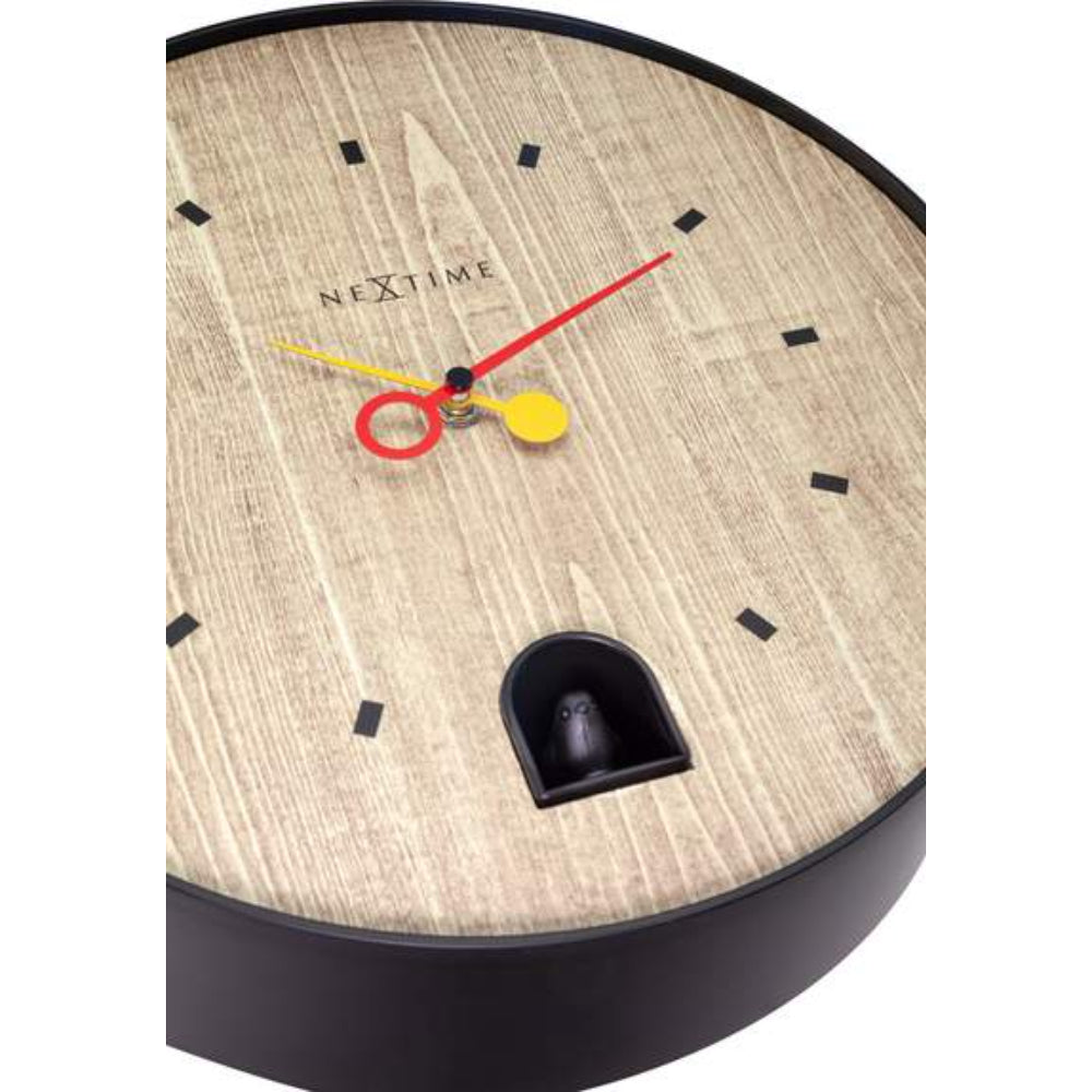 NeXtime Black Nightingale Cuckoo Wall Clock, 5220ZW
