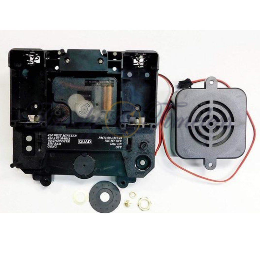 Quartz Clock Movement - Quad Quartz Clock Movement With Pendulum And Tubular Chimes, 18 Mm Shaft