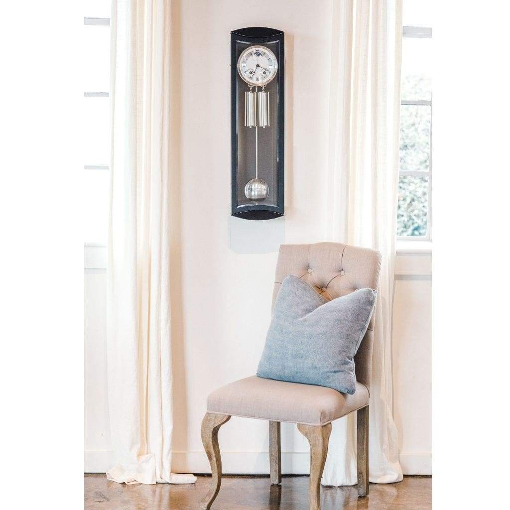 Regulator Clock - Hermle MORNINGTON Mechanical Regulator Wall Clock 70650740058 With 1/2 Gong Strike, Black