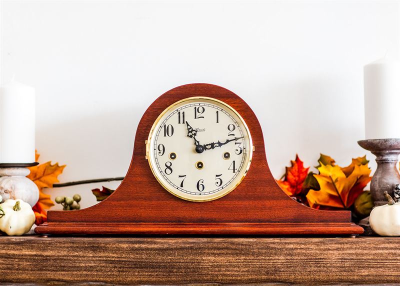 Hermle SWEET BRIAR Mechanical Mantel Clock 21135N90340, Cherry