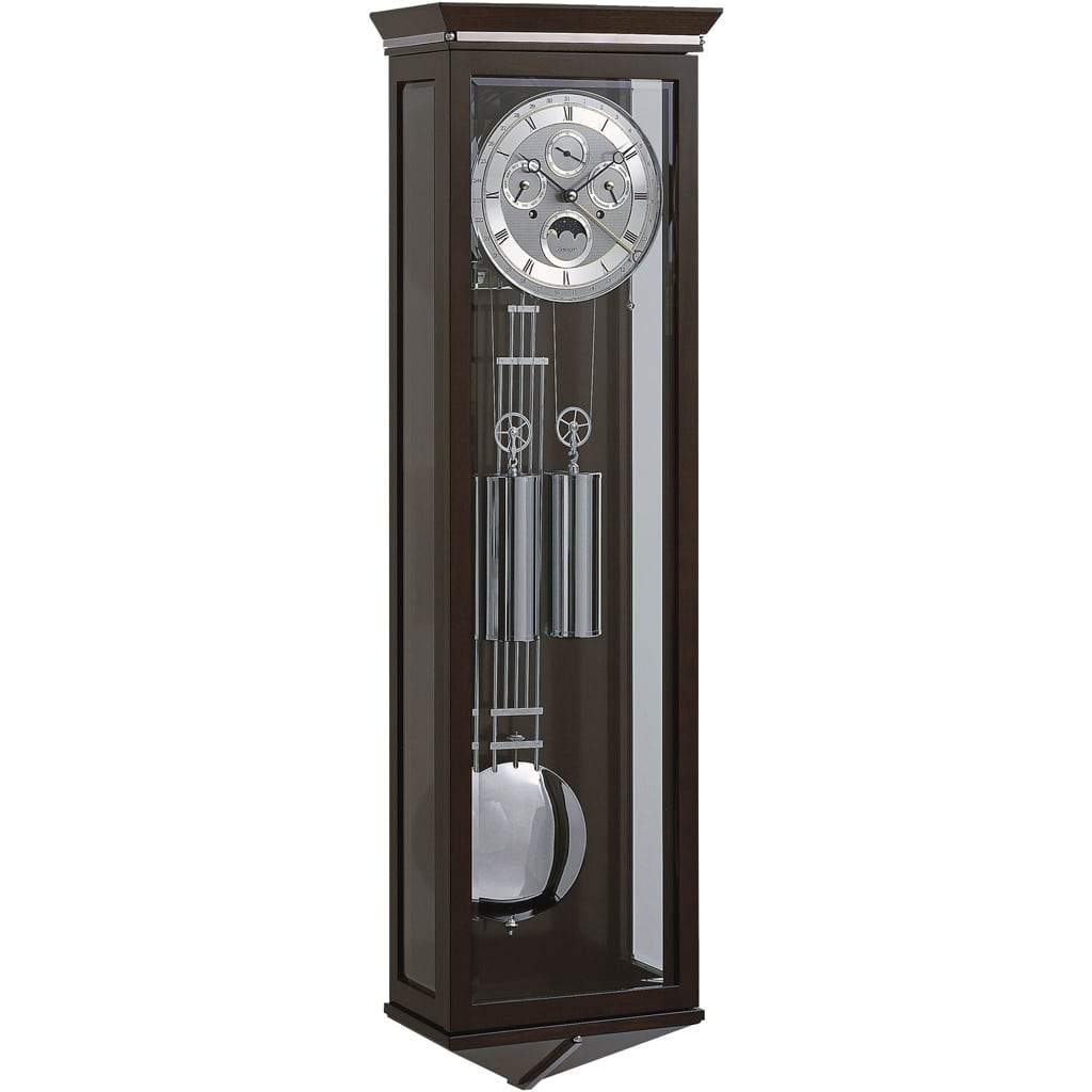 Wall Clock / Regulator - Kieninger Charleston 2547-22-01 Weight Regulator Wall Clock, Calendar, Moonphase, Gong Strike, Walnut