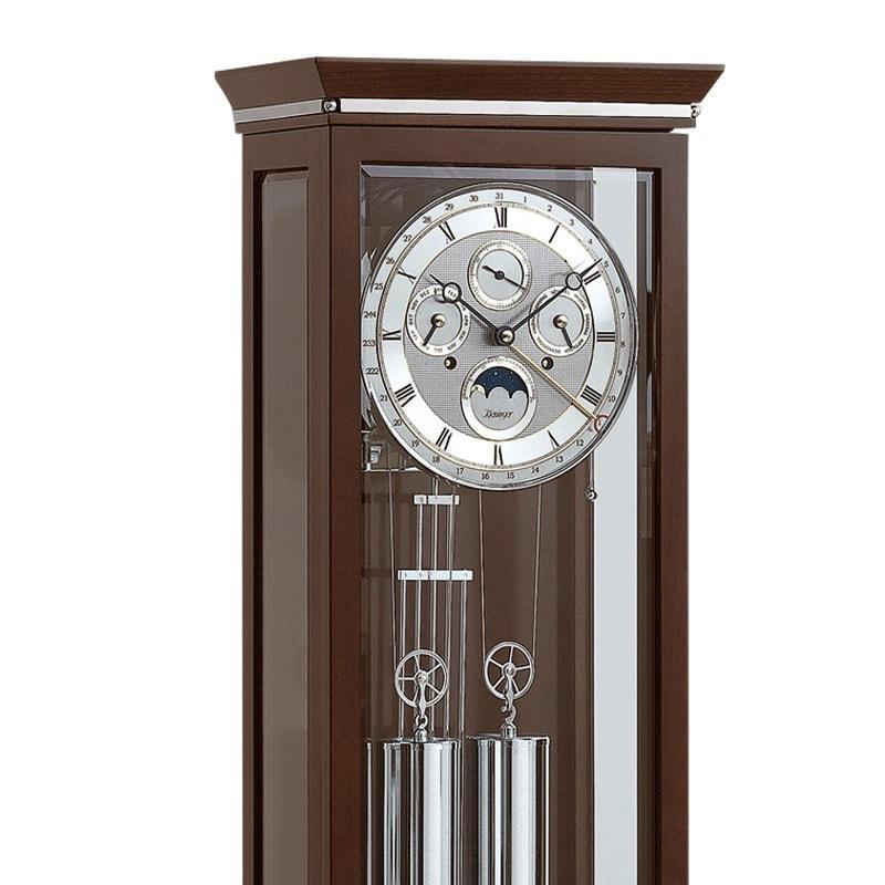 Wall Clock / Regulator - Kieninger Charleston 2547-22-01 Weight Regulator Wall Clock, Calendar, Moonphase, Gong Strike, Walnut