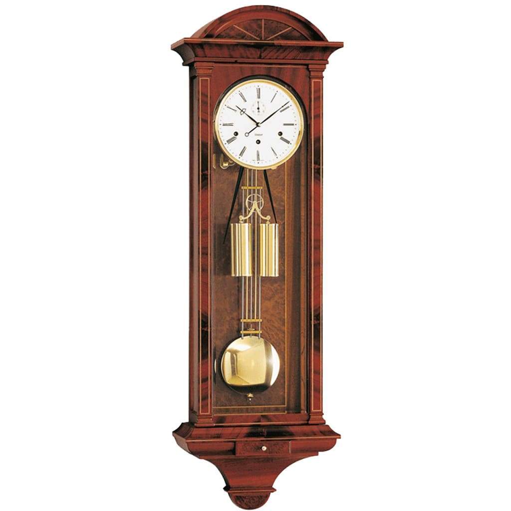 Wall Clock / Regulator - Kieninger Chesterfield 2542-31-01 Cable Regulator Wall Clock, Westminster Chime, Mahogany