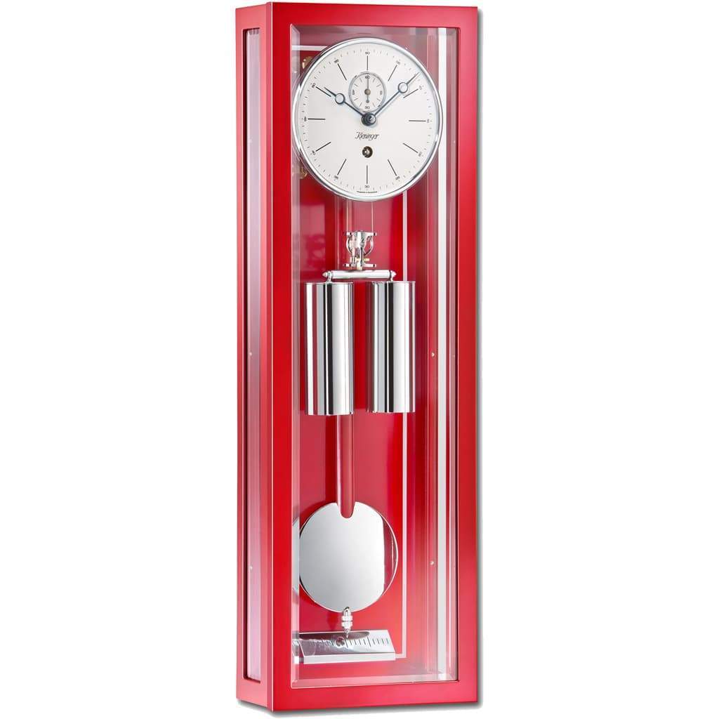 Wall Clock / Regulator - Kieninger Micronis 2806-77-02 Mini Regulator Wall Clock, 31-Day, Red