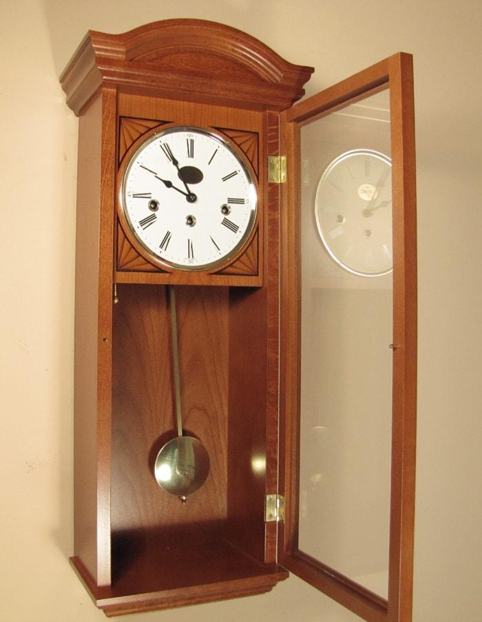 Wall Clock / Regulator - Sternreiter Hummel SW 808 902 06 Mechanical Tambour Wall Clock, 8-Day, Cherry