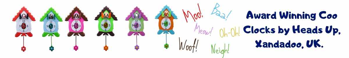 Award Winning Coo Clocks by Xanadoo Heads Up: Novelty Wall /Mantel Cuckoo Clocks with Animated Character and Animal Sound