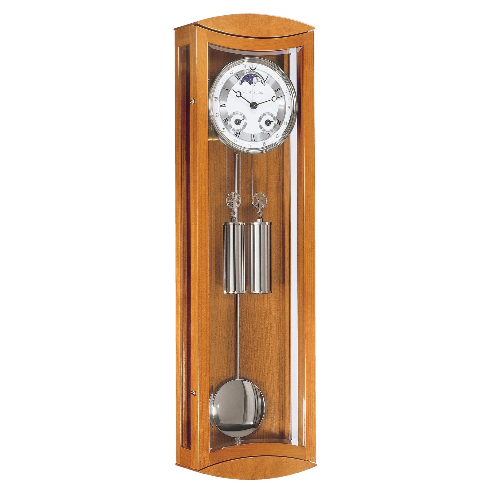 Hermle MORNINGTON Mechanical Regulator Wall Clock 70650160058, Cherry
