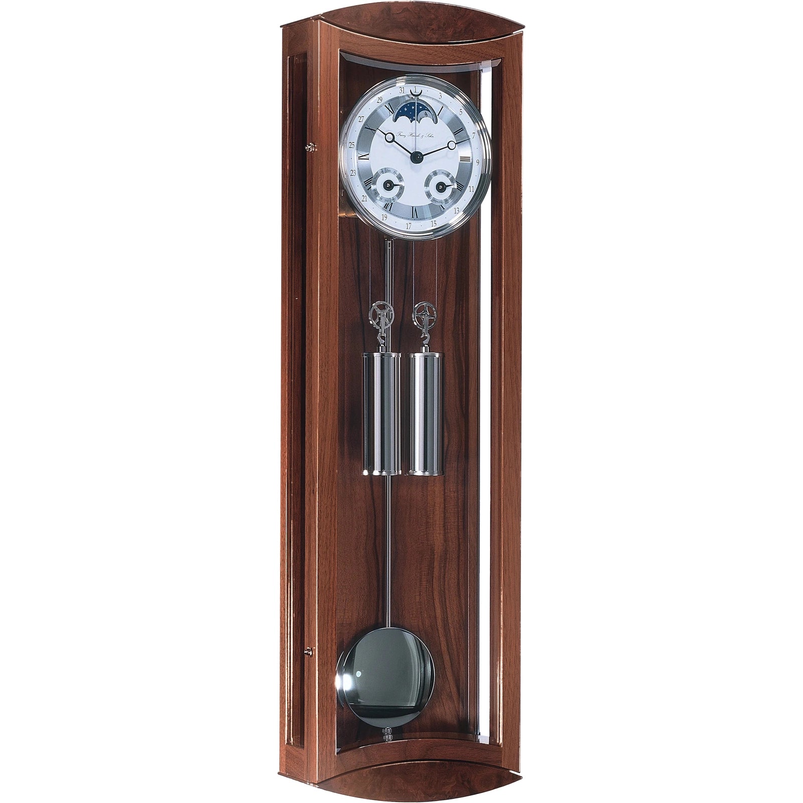 Hermle MORNINGTON Mechanical Regulator Wall Clock 70650070058, Mahogany