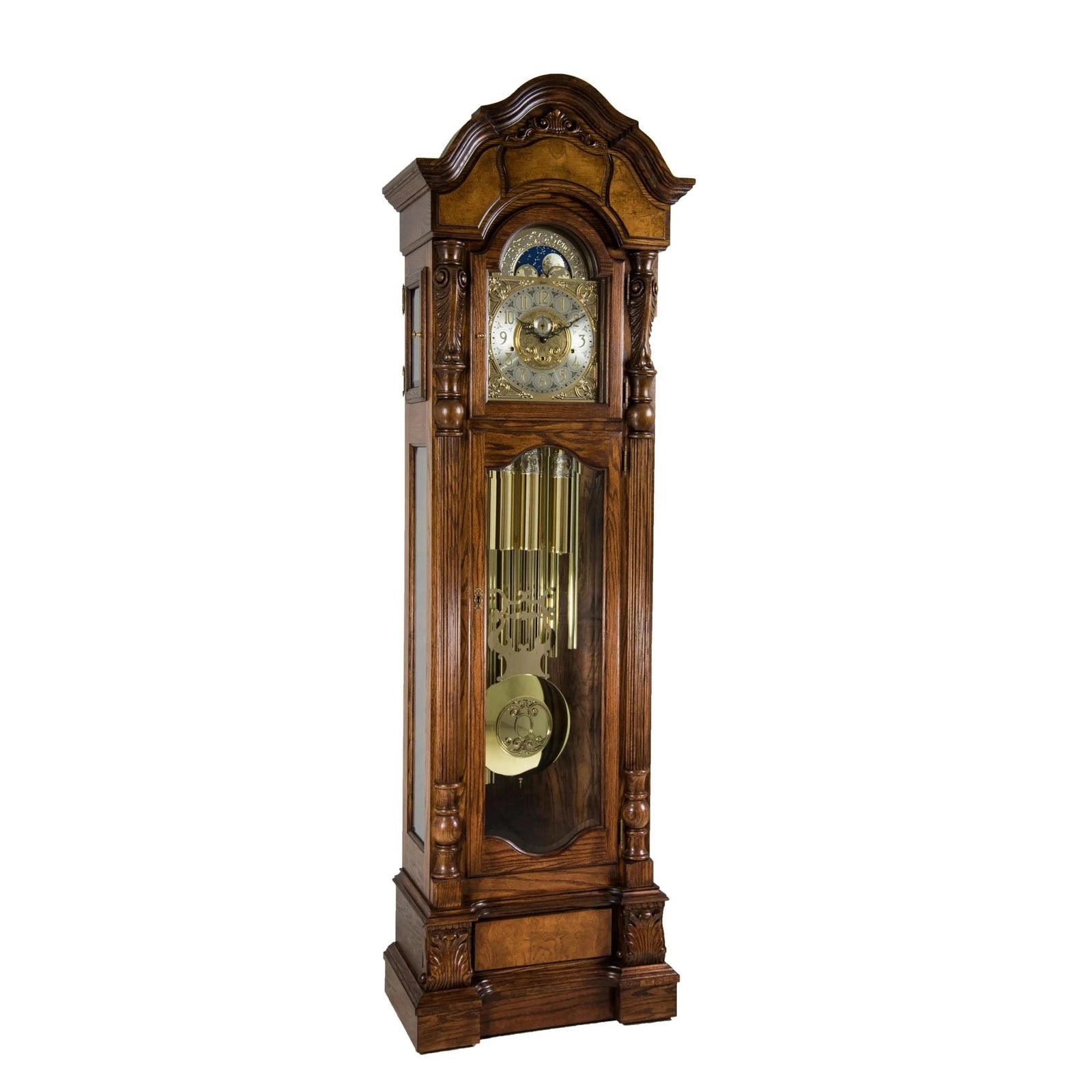 Hermle ANSTEAD Triple Chime Grandfather Clock in Cherry or Dark Oak