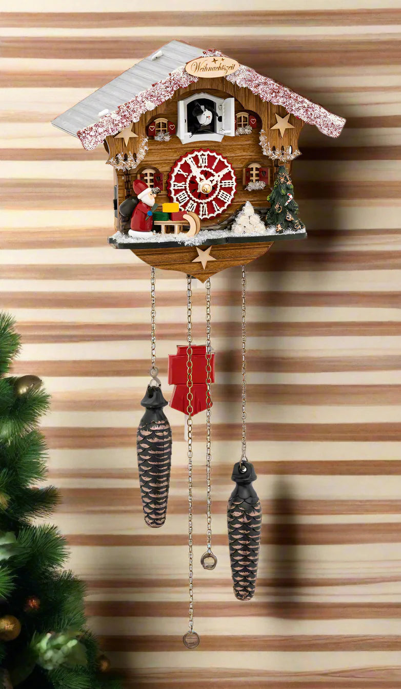 Hermle NOELLE Black Forest Carved Cuckoo Clock, Chalet Style Model 36000