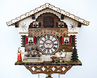Hermle GUNTER Black Forest Carved Cuckoo Clock Model 87000