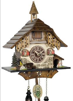 Hermle INGA Black Forest Carved Cuckoo Clock, Steeple Style Model 83000